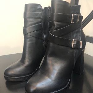 Forever 21 Black Bootie 4 inch heel.